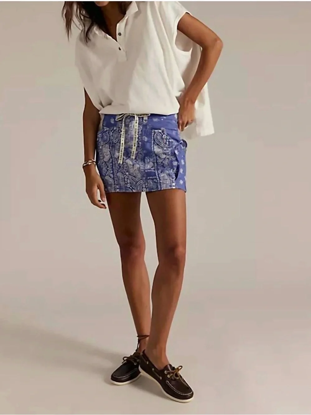 Free People River Canyon Printed Mini Skirt